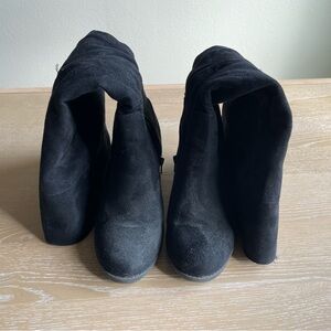 Women's Black Suede Ankle Boots